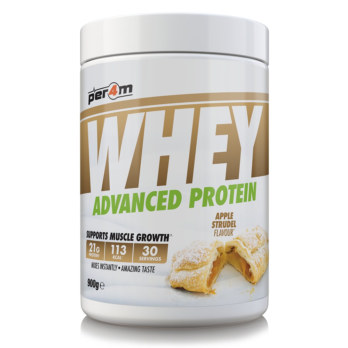 Per4m Whey Advanced Protein Powder Apple Strudel 900g