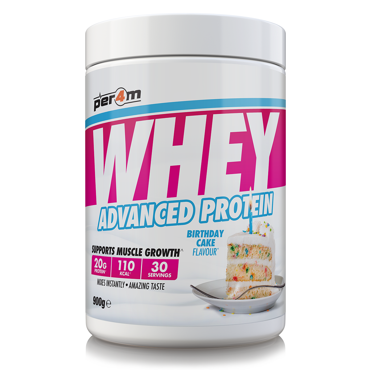 Per4m Whey Advanced Protein Powder Birthday Cake 900g