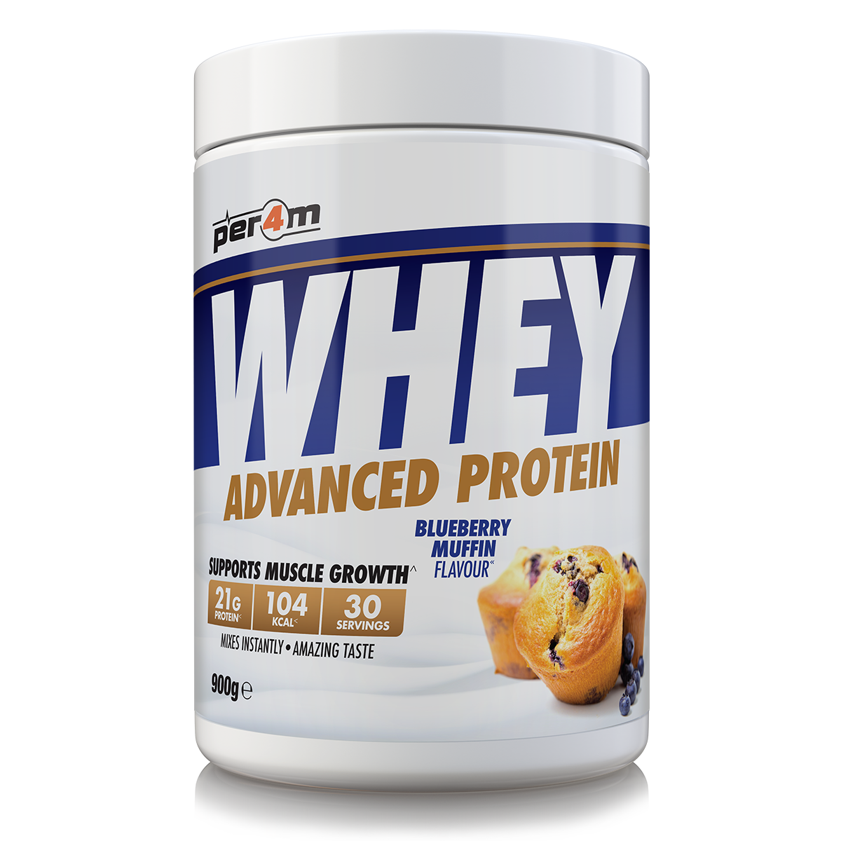 Per4m Whey Advanced Protein Powder Blueberry Muffin 900g