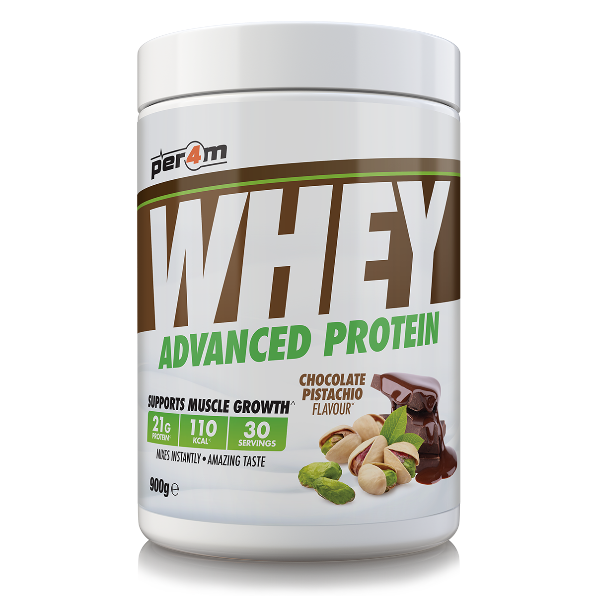 Per4m Whey Advanced Protein Powder Chocolate Pistachio 900g