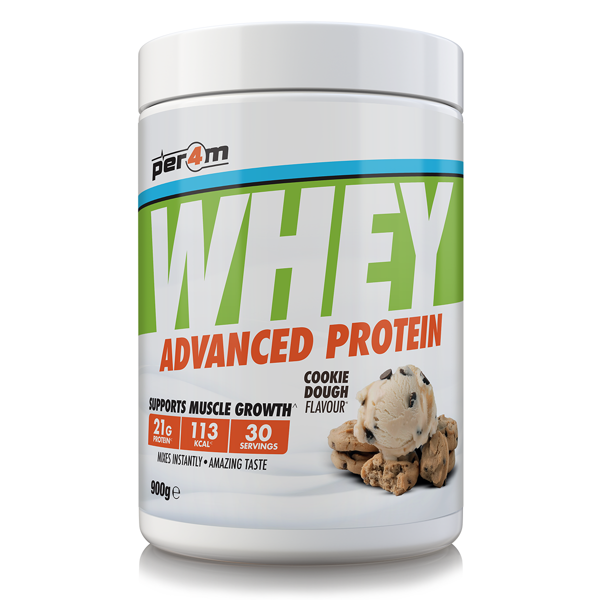 Per4m Whey Advanced Protein Powder Cookie Dough 900g