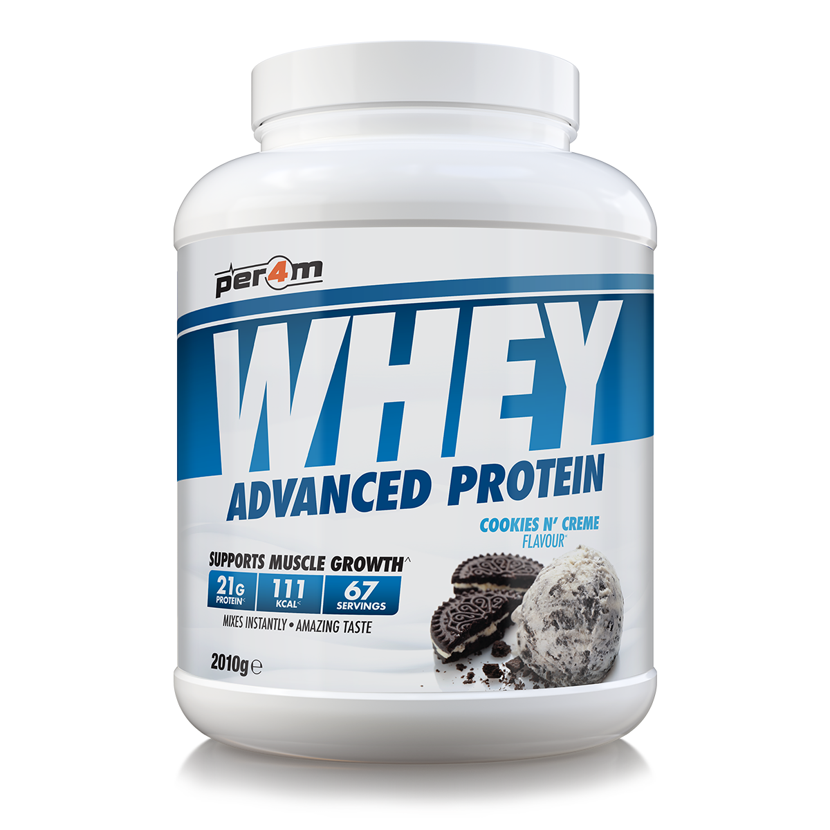 Per4m Whey Advanced Protein Powder Cookies n Creme 2kg