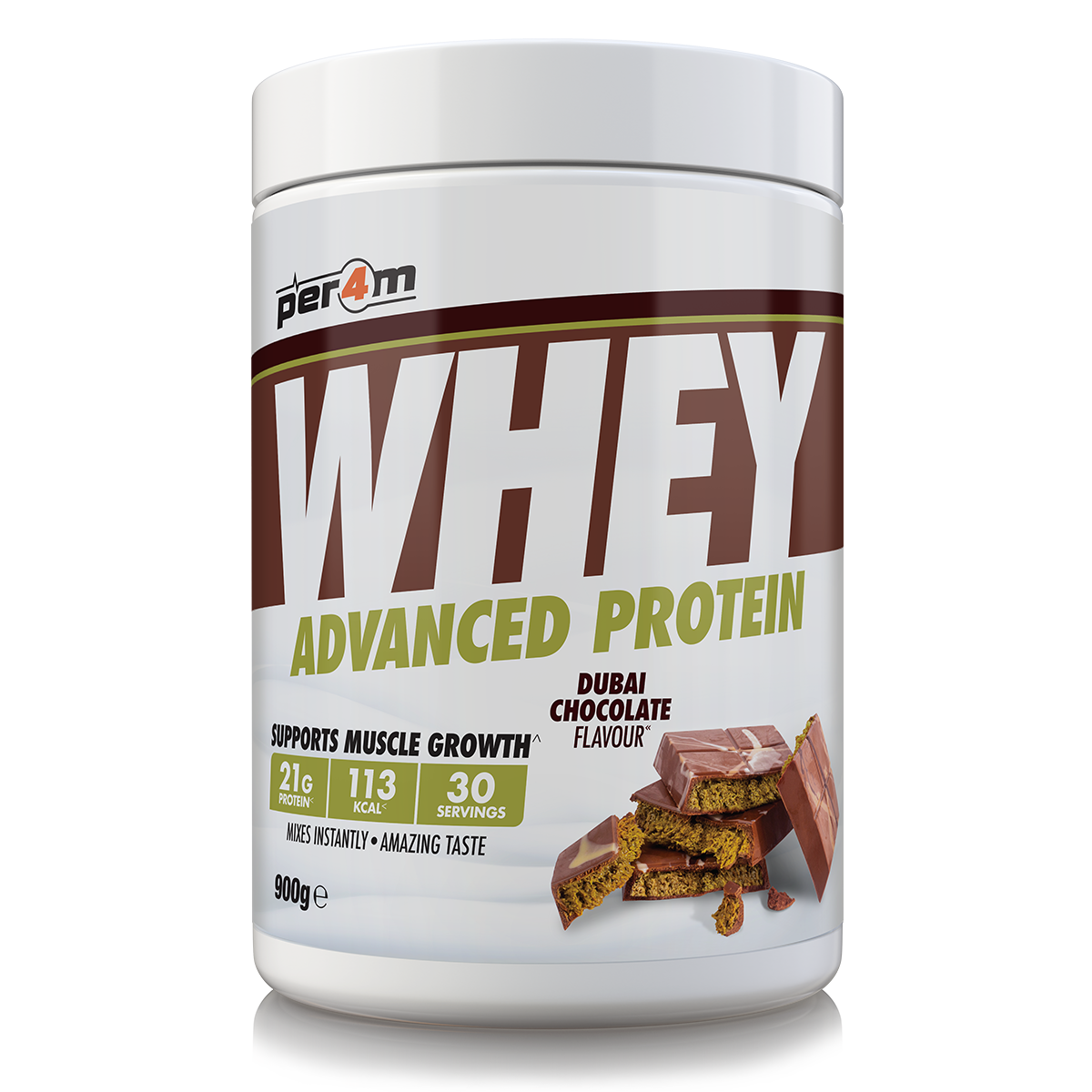 Per4m Whey Advanced Protein Powder Dubai Chocolate 900g