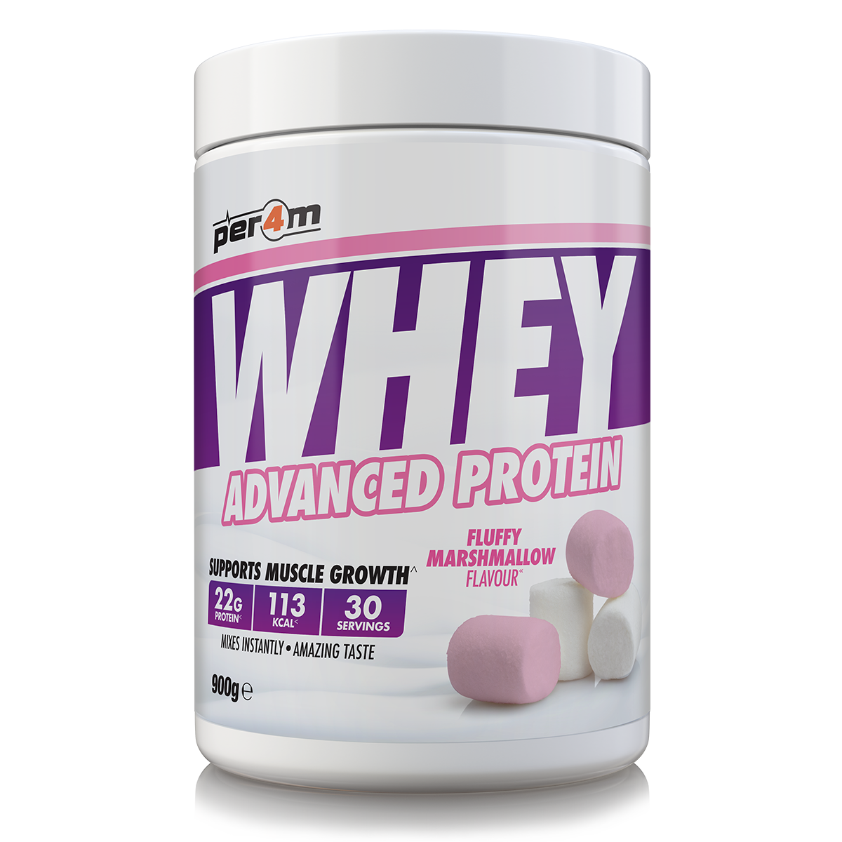 Per4m Whey Advanced Protein Powder Fluffy Marshmallow 900g