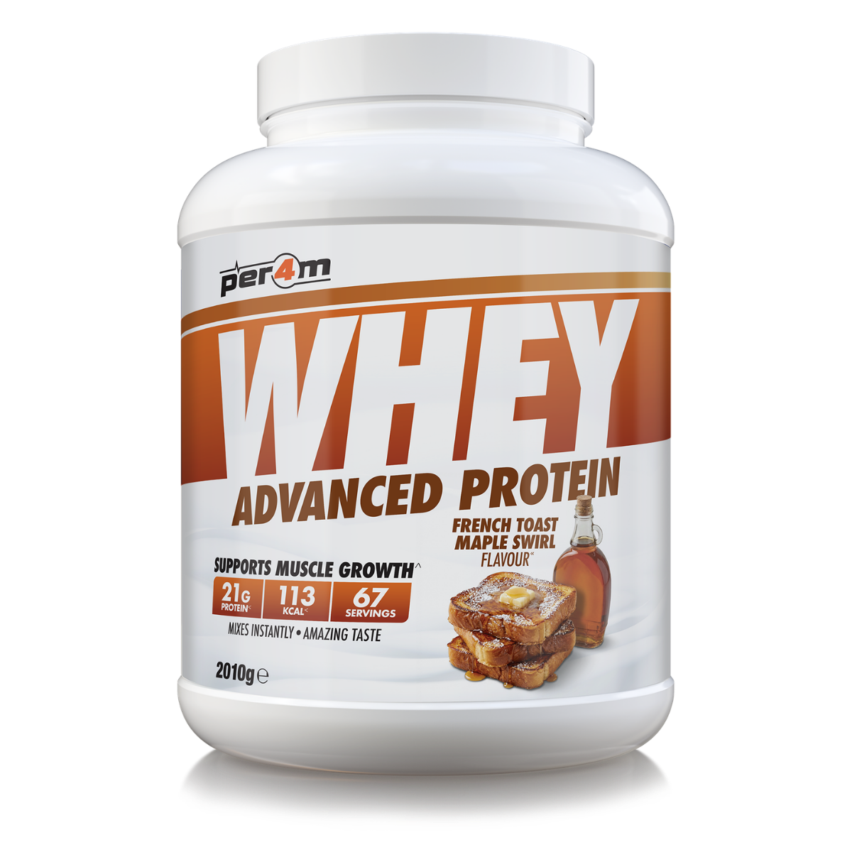 Per4m Whey Advanced Protein Powder French Toast Maple Swirl 2kg