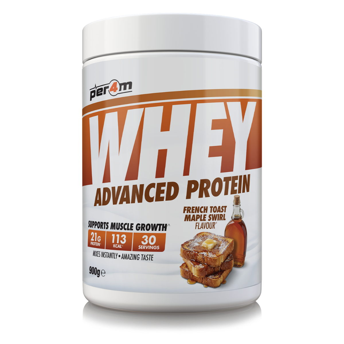 Per4m Whey Advanced Protein Powder French Toast Maple Swirl 900g