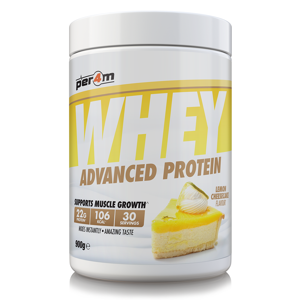 Per4m Whey Advanced Protein Powder Lemon Cheesecake 900g