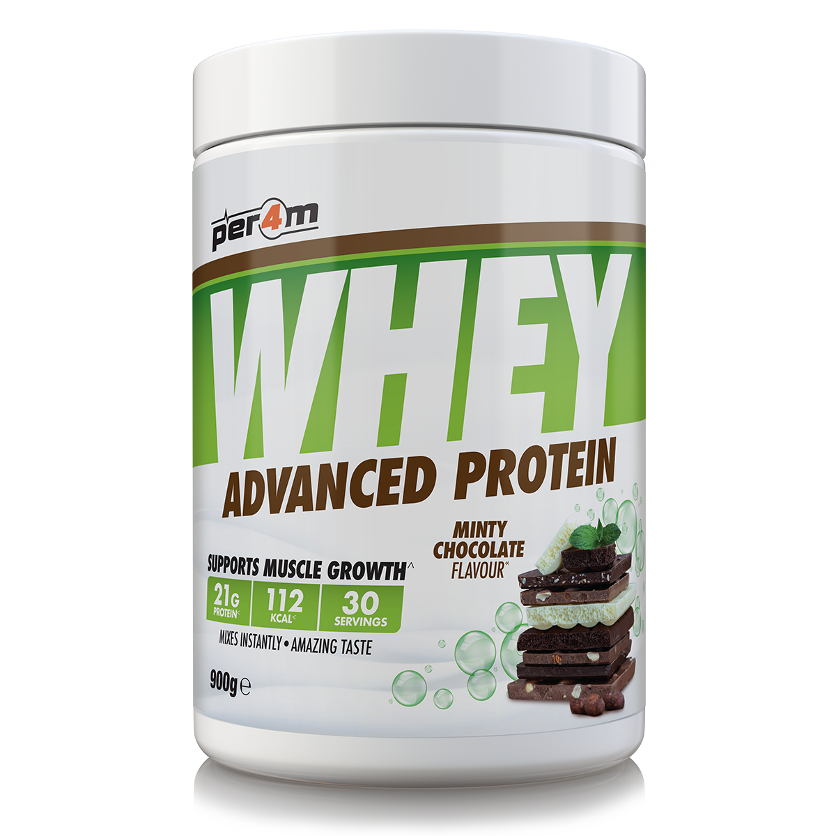 Per4m Whey Advanced Protein Powder Minty Chocolate 900g