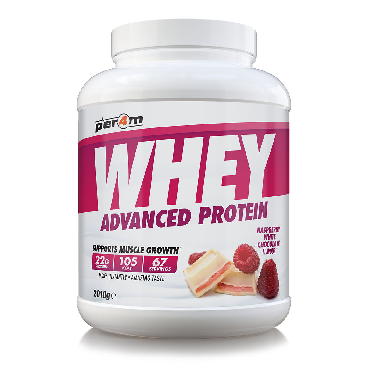 Per4m Whey Advanced Protein Powder Raspberry White Chocolate 2kg