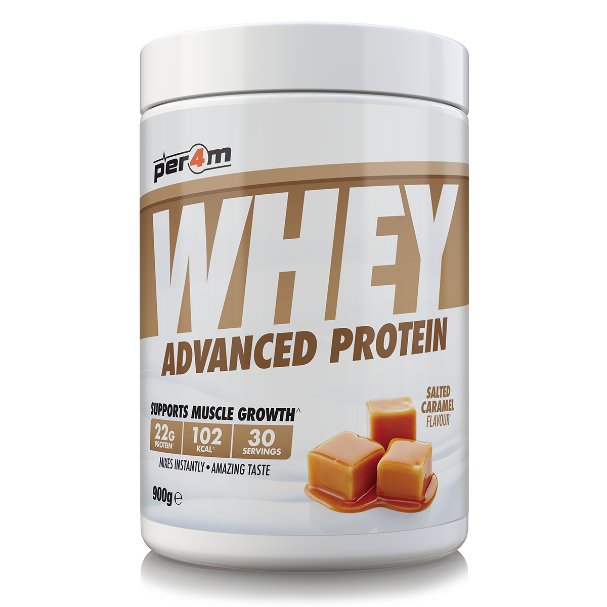 Per4m Whey Advanced Protein Powder Salted Caramel 900g