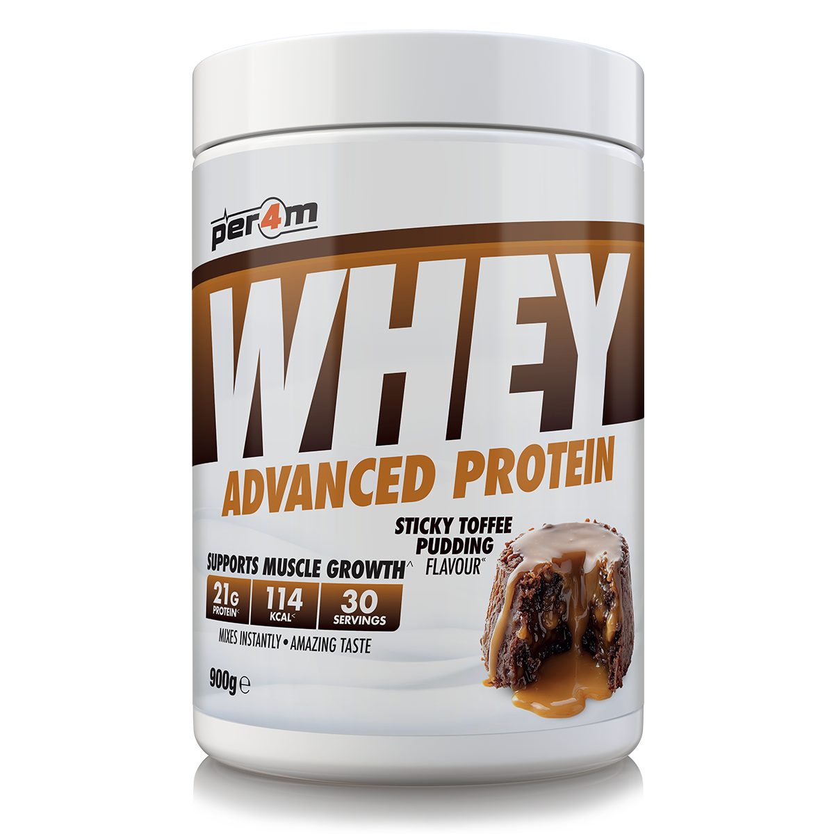 Per4m Whey Advanced Protein Powder Sticky Toffee Pudding 900g