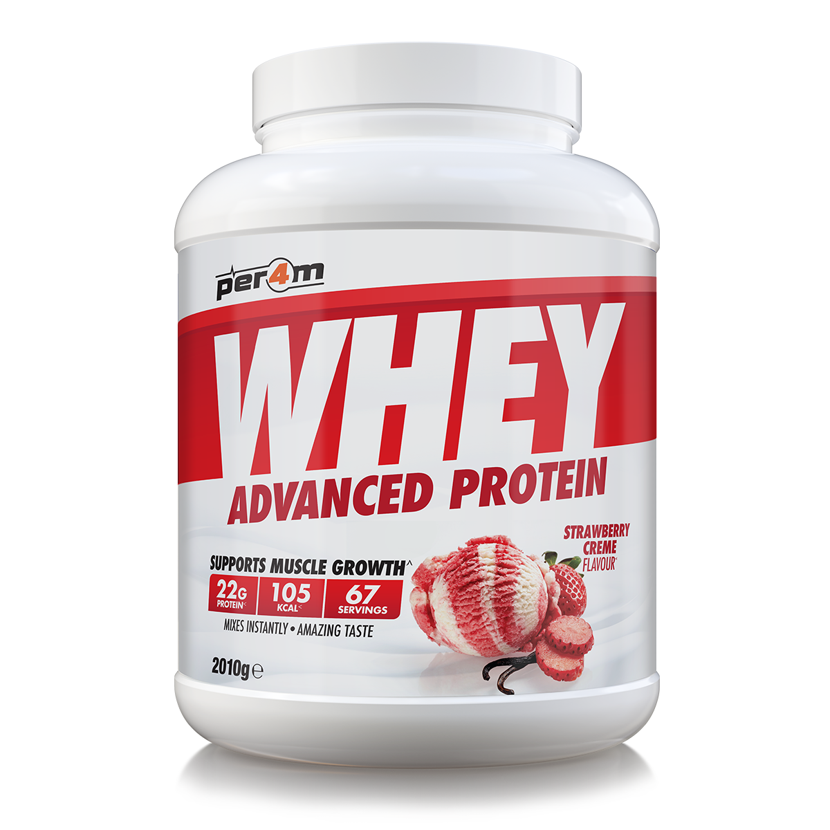Per4m Whey Advanced Protein Powder Strawberry Creme 2kg