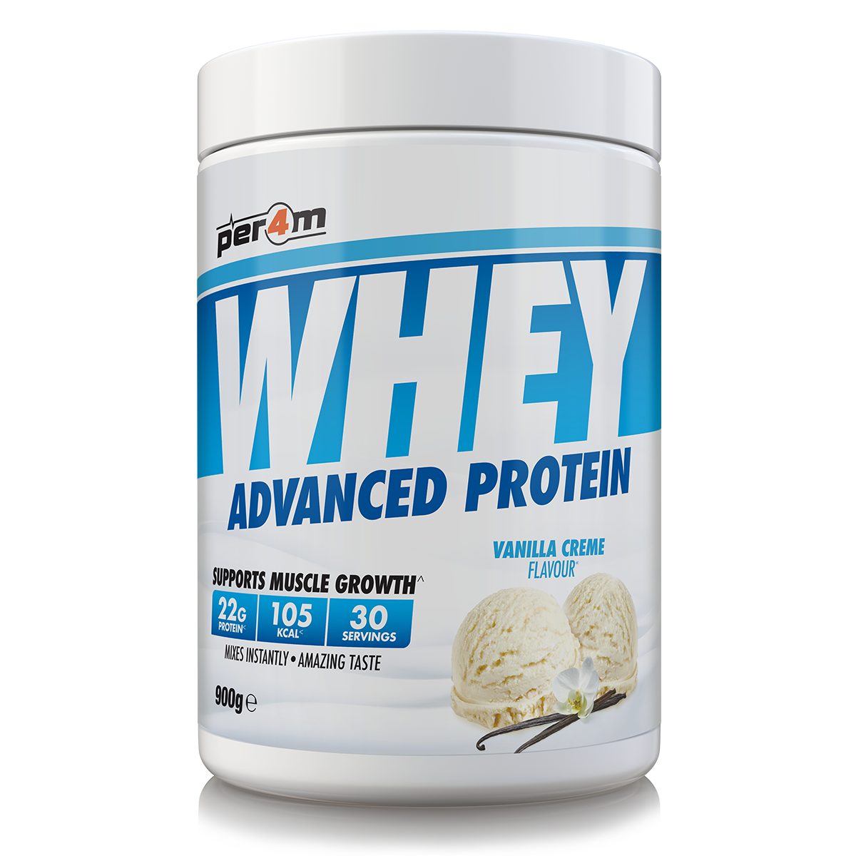 Per4m Whey Advanced Protein Powder Vanilla Creme 900g