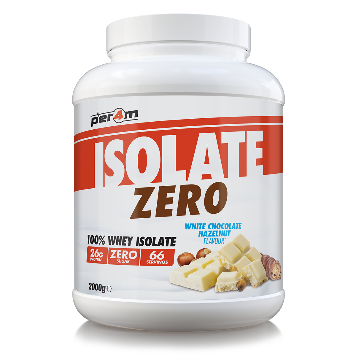 Per4m Isolate Zero White Chocolate Hazelnut 2kg (66 Servings)