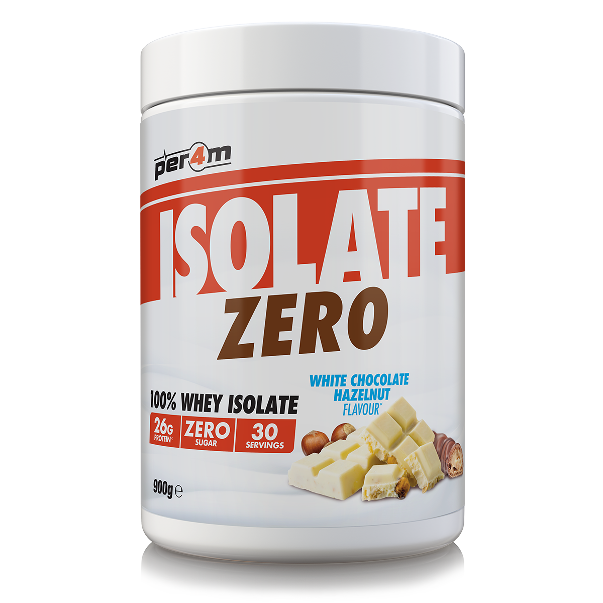 Per4m Isolate Zero White Chocolate Hazelnut 900g (30 Servings)