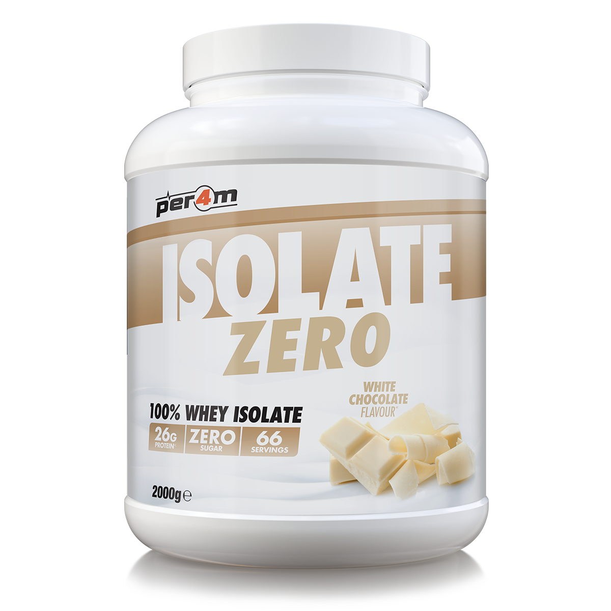 Per4m Isolate Zero White Chocolate 2kg (66 Servings)