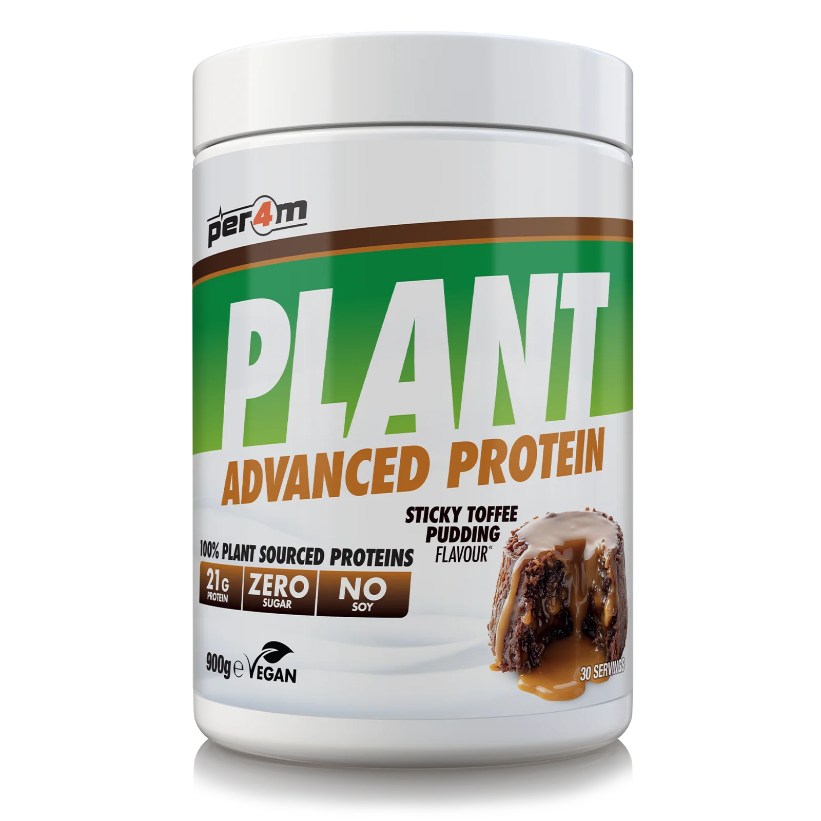 Per4m Plant Advanced Vegan Protein Powder 900g - Sticky Toffee Pudding