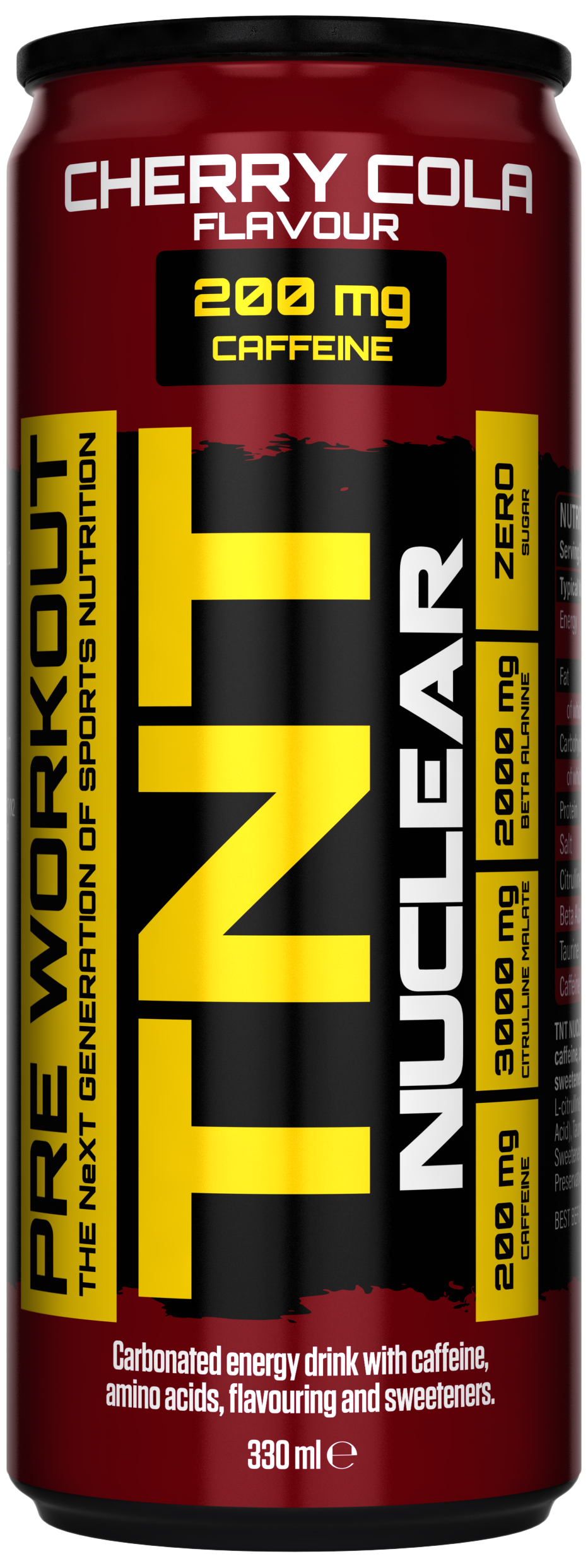 NXT Nutrition TNT Nuclear Energy Drink Cherry Cola Can