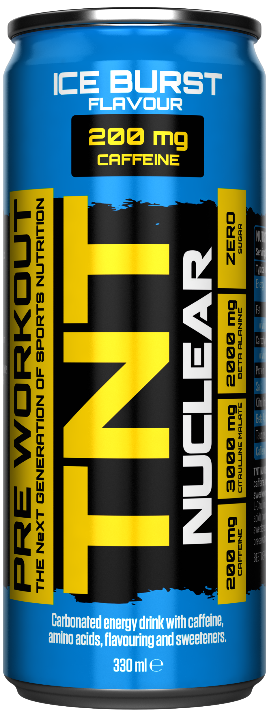 NXT Nutrition TNT Nuclear Energy Drink Ice Burst Single Can