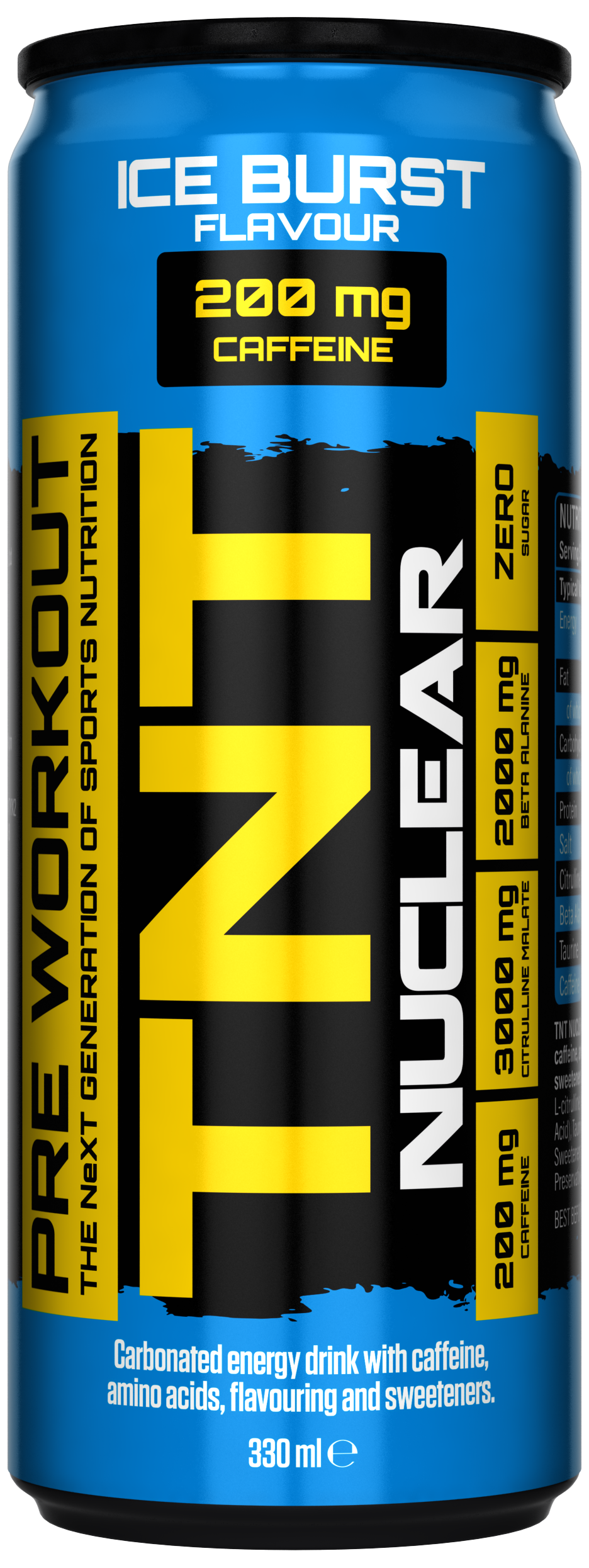 NXT Nutrition TNT Nuclear Energy Drink Ice Burst Can