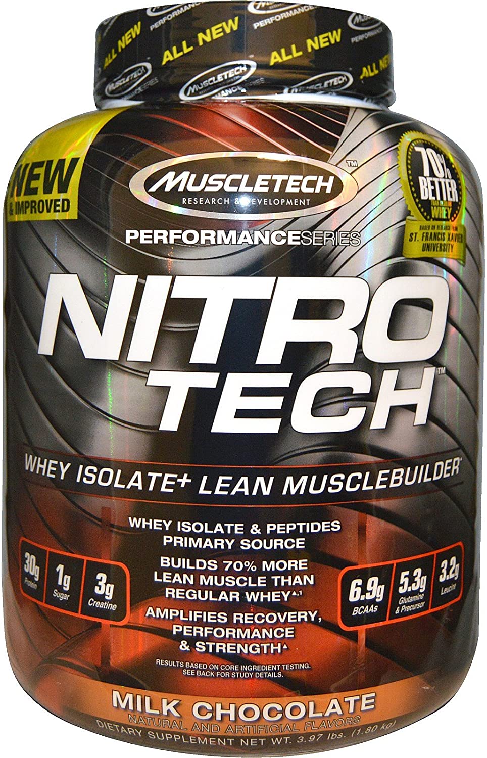 MuscleTech Nitro Tech Muscle Building Protein Powder - Sports Nutrition ...