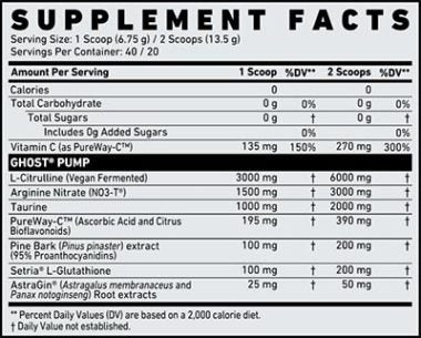 Ghost Pump V2 Pre Workout
