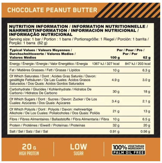 Optimum Nutrition Whipped Protein Bar (box of 10 x 60g bars)